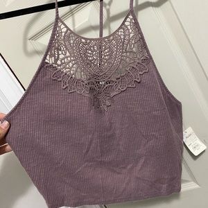 Purple Cropped Tank